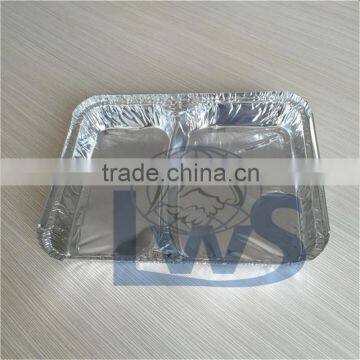 2 Cavities Aluminum Food Tray/container, Compartment Disposable Food Tray photo-3