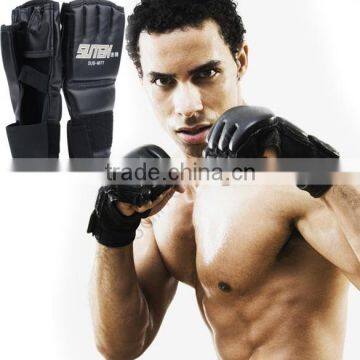 New leather MMA Muay Thai Training Punching Bag Half Mitts Sparring Boxing Gloves