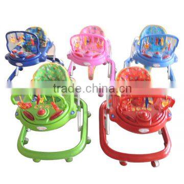 lovely rubber swivel wheels baby training walker