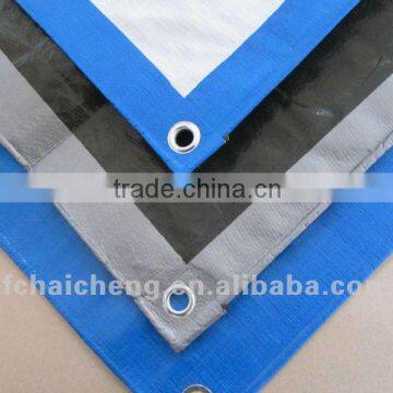 Quality blue PE waterproof tarpaulin mesh fabric for exfactory price