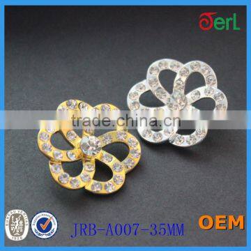 Hot!!! Shining Flatback Flower-shaped Rhinestone Button With Crystal for Headband Decoration photo-5