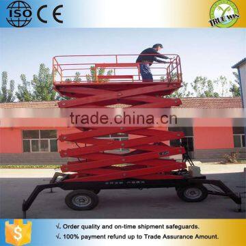 hydraulic car mobile scissor elevator /towable boom lift