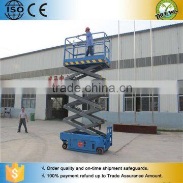 10 m battery powered self propelled scissor lift platform