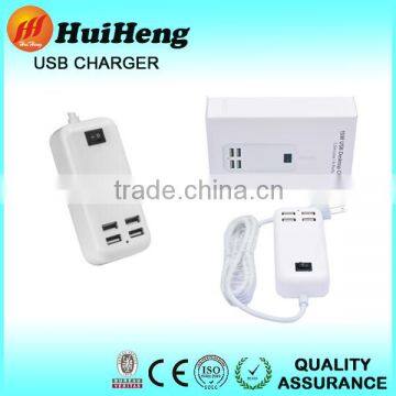 Hot-sales travel 4 port desktop usb wall charger super fast mobile phone charger