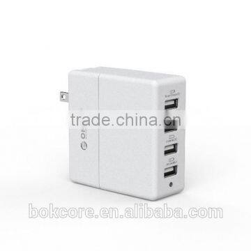 4 port usb charger US EU UK Plug 5v 6a multi usb charger adapter With 1.5M Cable,bracelet usb charger