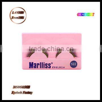 Factory own brand silk eyelashes, Marlliss blink 522 false lashes