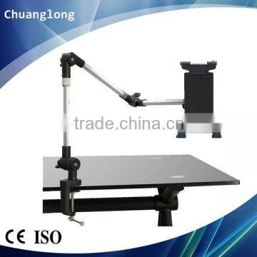 Long Fexible Three Section Rod 360 Rotating Table Stand Mount For 7-10.5'' Tablet PC