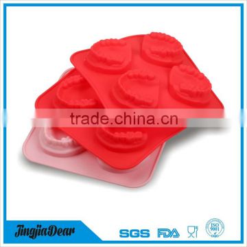 teeth shape silicone ice cube tray,Autek vampire teeth shape ice cube tray,blooded jelly freeze mold