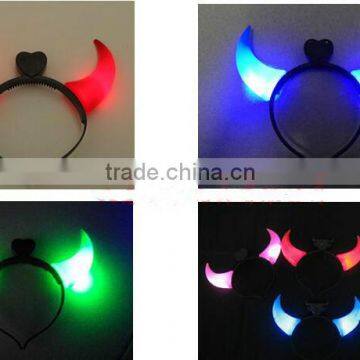 Light emitting horn headband for Christmas and holiday party