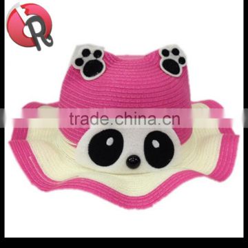 Kids baby children's bowler ear hat panda hat derby hat summer sun hat