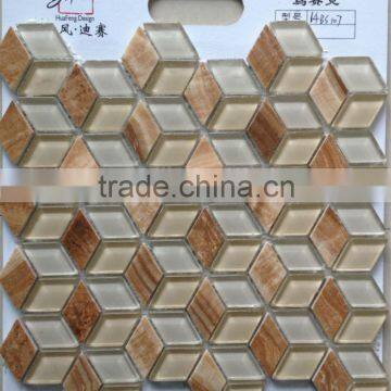 Microcrystal Glass Mix Stone Mosaic Tile 14BS107