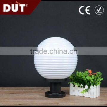 outside use factory type round globe shade acrylic plastic fence lighting