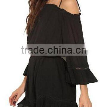 Women's Casual Butterfly Sleeve Floral Print Chiffon Dress photo-3