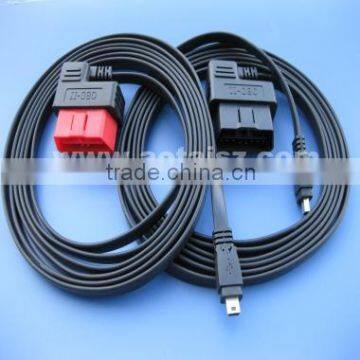 right angle obd flat cable obd2 wiring harness for car diagnostic