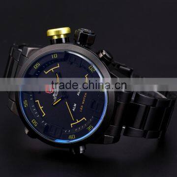 Military SHARK Analog LED Stainless Steel Sport Quartz Wrist Men Digital Watch photo-4