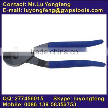 Wire cutter with 2-color dipped handle cover