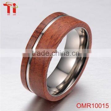 best selling products new design ladies finger ring mens tungsten stainless steel wooden inlay bands fashion costume jewelry