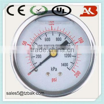 Standard Liquid Filled Pressure Gauge Manometer