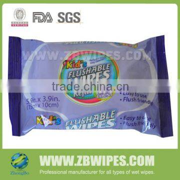 Flushable Clean Fragrance Kids Wipes