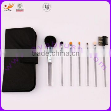 7pcs acrylic handle travel makeup brush set