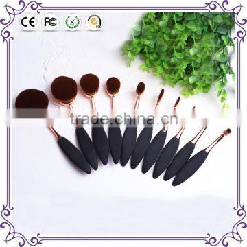 Original classical toothbrush cosmetic vegan 10pcs mermaid oval makeup brush set