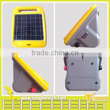 Livestock portable solar fence energizer