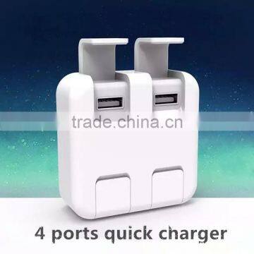 High quality Flush-Type 4 ports USB charging station adapter