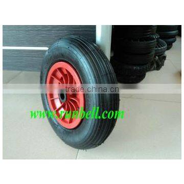 Pneumatic Rubber Wheel With Red Rim/Hub Factory in China 4.00-8