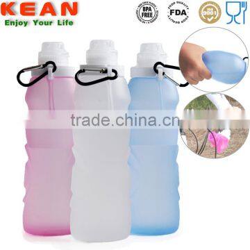 Silicone Foldable Water Bottle 550ml Outdoor Running Hiking photo-4