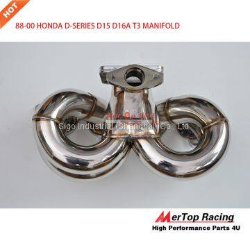 Mertop Race 88-00 HOND* CIVI*/CRX DEL SOL B-SERIES T3 RAM HORN TURBO MANIFOLD photo-2