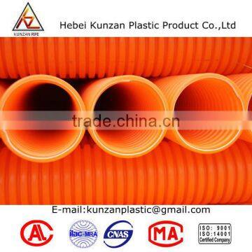 Plastic Modified PP MPP communication conduit corrugated pipe