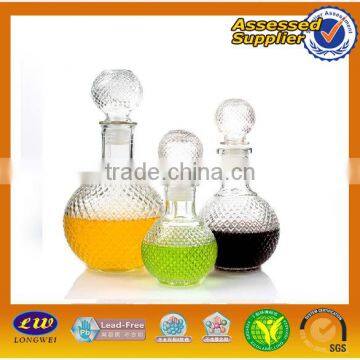 Wholesale 350ml Clear Glass Bottle for Drink With Lid photo-3