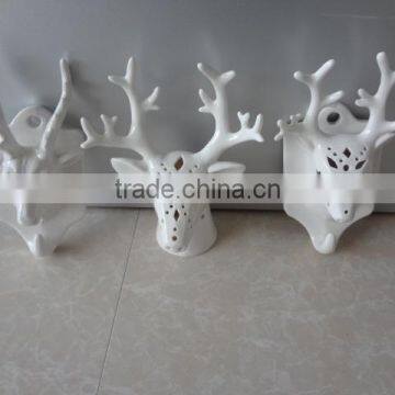 small white resin deer head