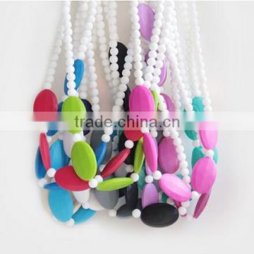 Eco-friendly colorful silicone Beads for teething necklace jewellry factory products