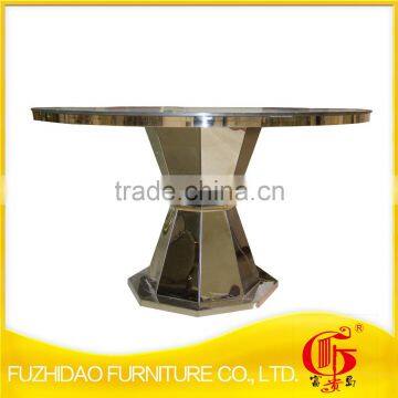Upholstered Factory Price Stainless Steel Glass Top Table photo-2