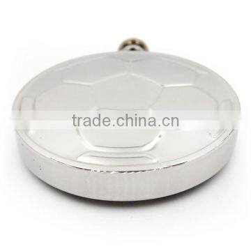 4.5 OZ Stainless Steel Flagon Football Style Bright Polished Circular Flagon photo-4