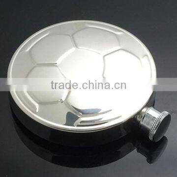 4.5 OZ Stainless Steel Flagon Football Style Bright Polished Circular Flagon photo-5