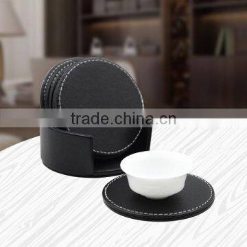 Cheap Promotion PU Leather Coaster,Heat Insulation Beer Pad