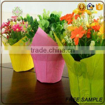 cheap wholesale waterproof tissue paper fabric pot cover plant