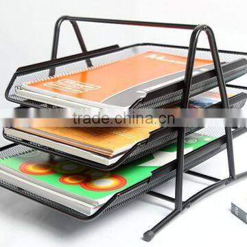 New Stlye Iron Metal Mesh Office Document Tray /Metal Stationery/Stacking Rack 3-Tier Document Tray