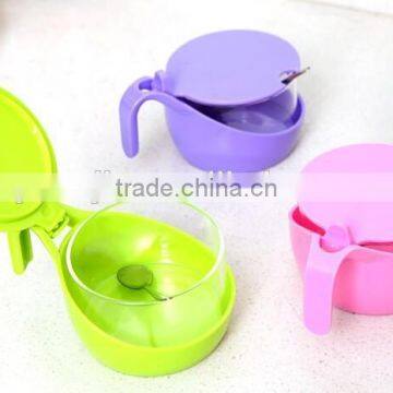 New Arrival Colorful With Cover Spoon Plastic Soy Saucet Condiment photo-5
