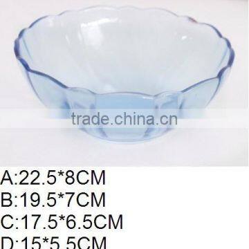 blue crystal glass bowl
