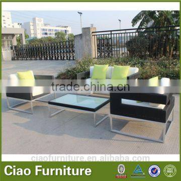 New Design Rattan Sofa 4 pc Leisure Aluminum Frame Outdoor Furniture Used Garden Sofa Set photo-4