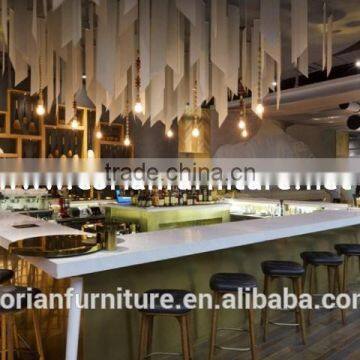 Design New Stylish Custom Sized Solid Surface Top Design Hotel Buffet photo-2