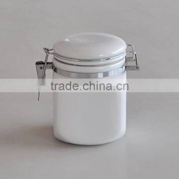 Colorful Solid Square Ceramic Jar With Lid, Ceramic Canister For Fruit and Honey photo-5
