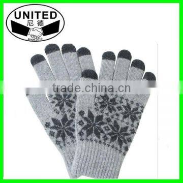 Wholesale Acrylic Knitted Spandex Custom Magic Winter Gloves photo-2