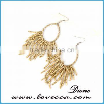 Muti Color bead tassel earrings cheap tassel jewelry for women