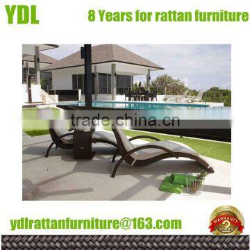 Youdeli rattan garden cast aluminum patio furniture chaise lounge