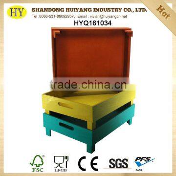 FSC Wholesale Colorful Custom Stackable Wooden Tray photo-2