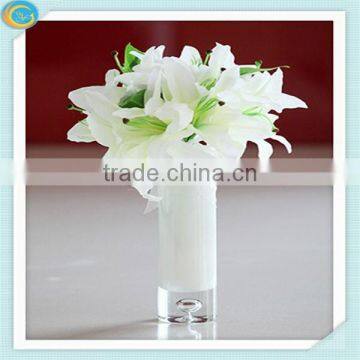 bulk wholesale glass vases,white crackle glass vase